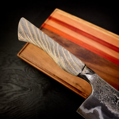 Gyuto 251mm Stainless GoMai Integral – handle detail