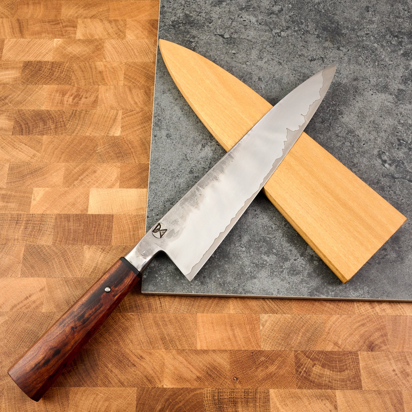 Gyuto 253mm SanMai 15N20 & Apex Ultra