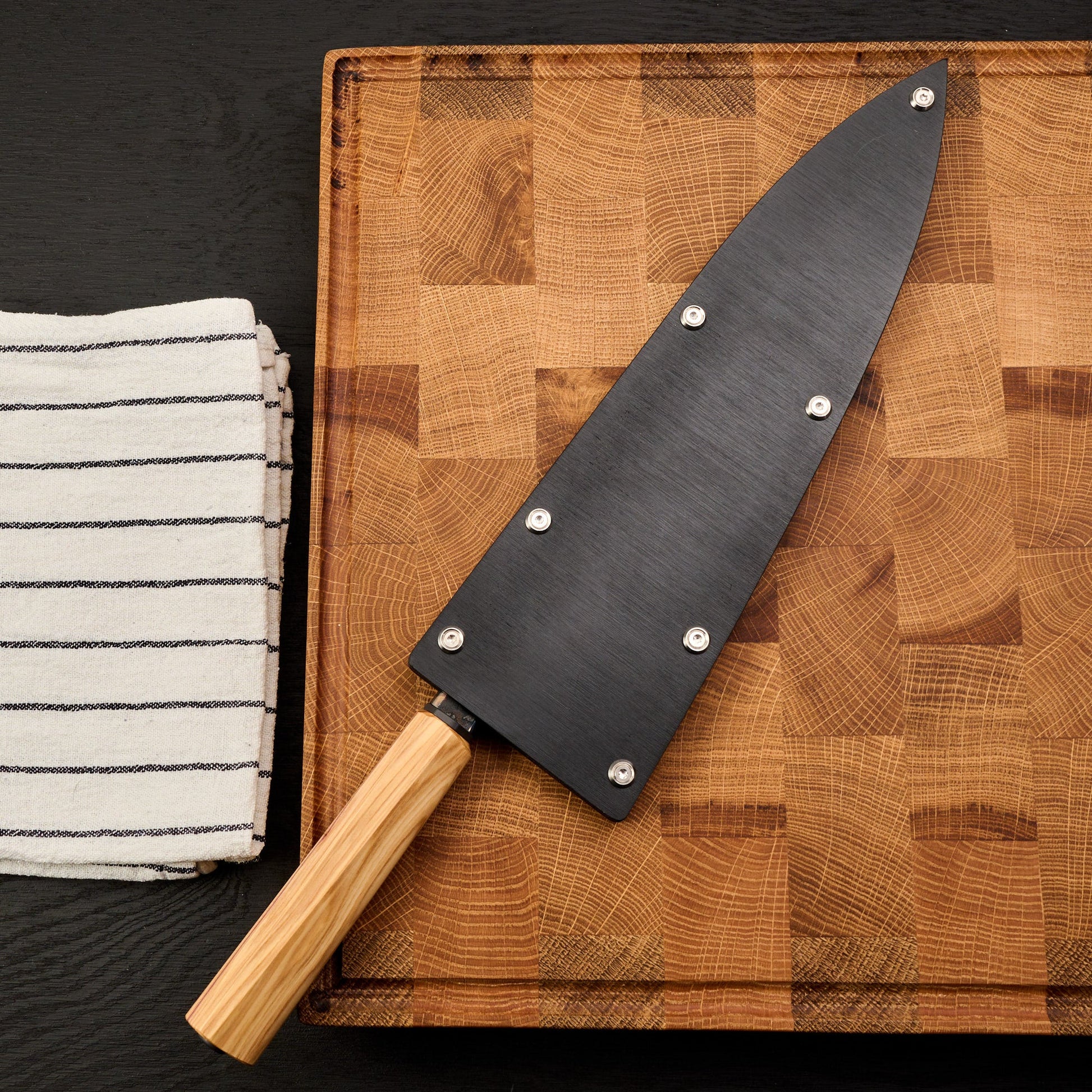 Gyuto 255mm Denty Kurouchi Lilac & Titanium – view 9