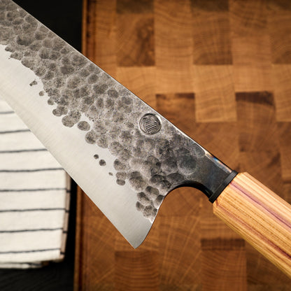 Gyuto 255mm Denty Kurouchi Lilac & Titanium – view 8
