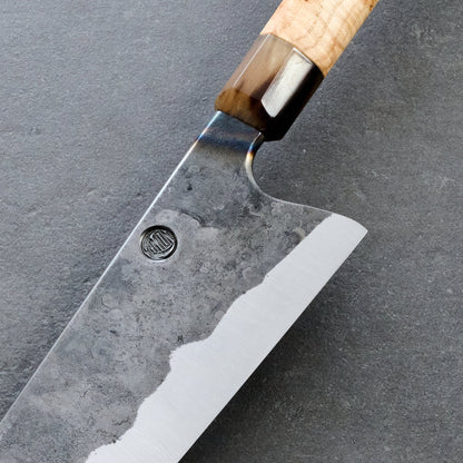 Gyuto 255mm Plain Forged KU Ash Masur Heirloom – detail view