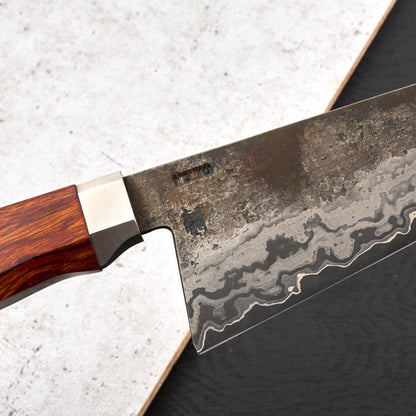 Gyuto 250mm Multi Layered Nickel Cladding SheffCut Core – blade close-up