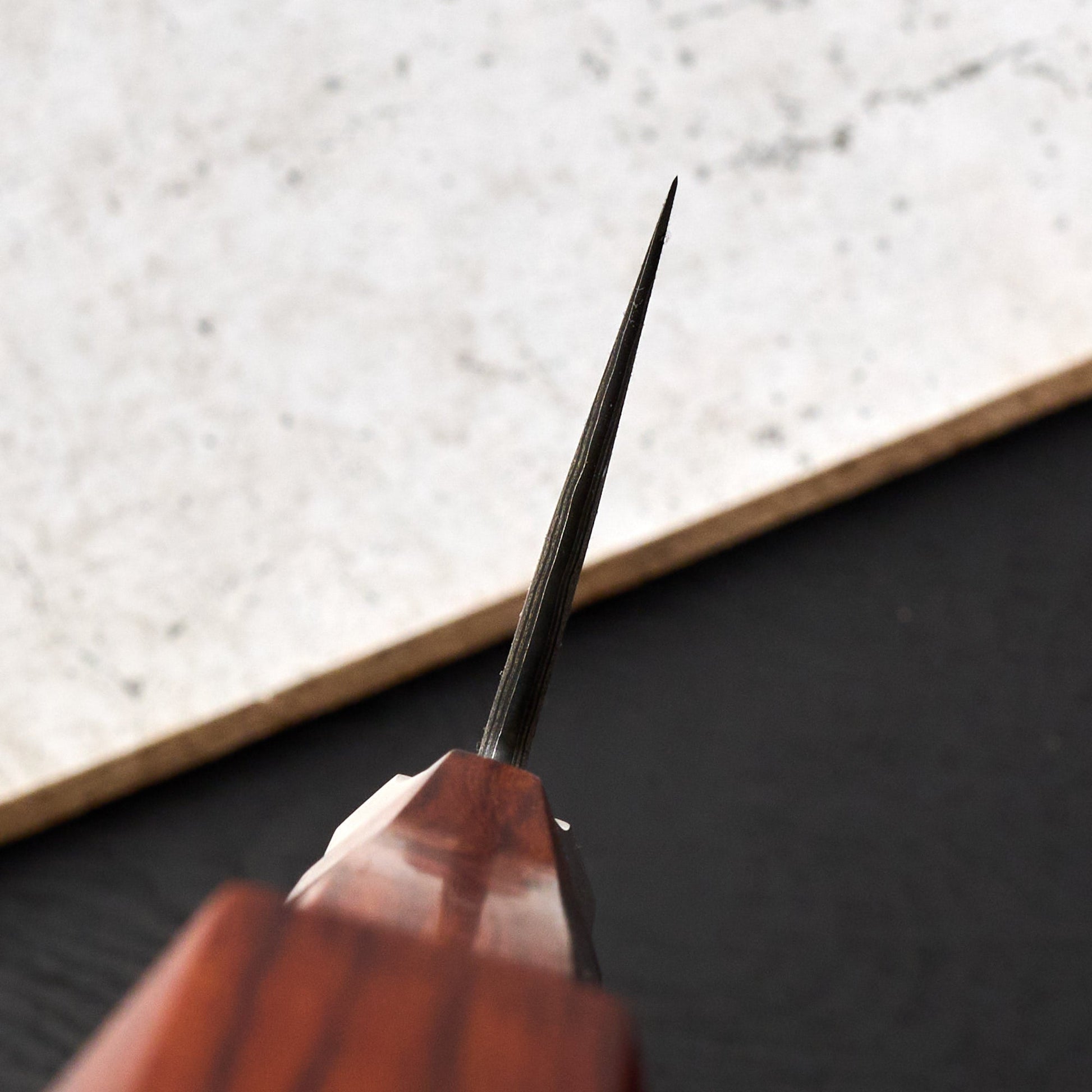 Gyuto 250mm Multi Layered Nickel Cladding SheffCut Core – handle detail