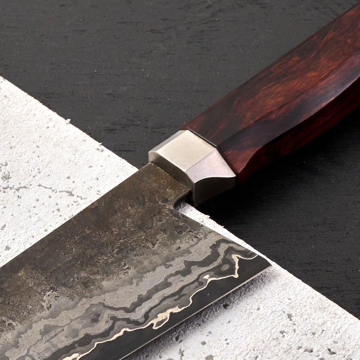 Gyuto 250mm Multi Layered Nickel Cladding SheffCut Core – side profile