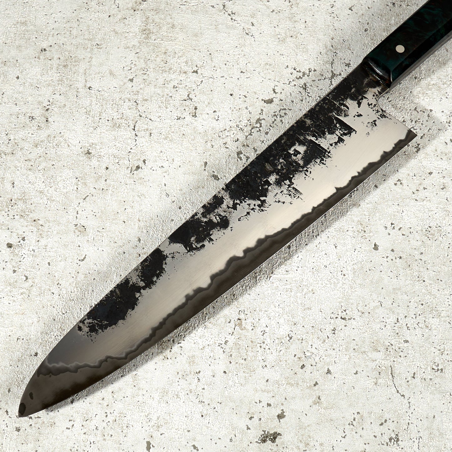 Gyuto 260mm Aogami Super Stainless Clad San Mai – side profile