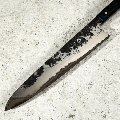 Gyuto 260mm Aogami Super Stainless Clad San Mai – side profile