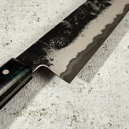 Gyuto 260mm Aogami Super Stainless Clad San Mai – detail view