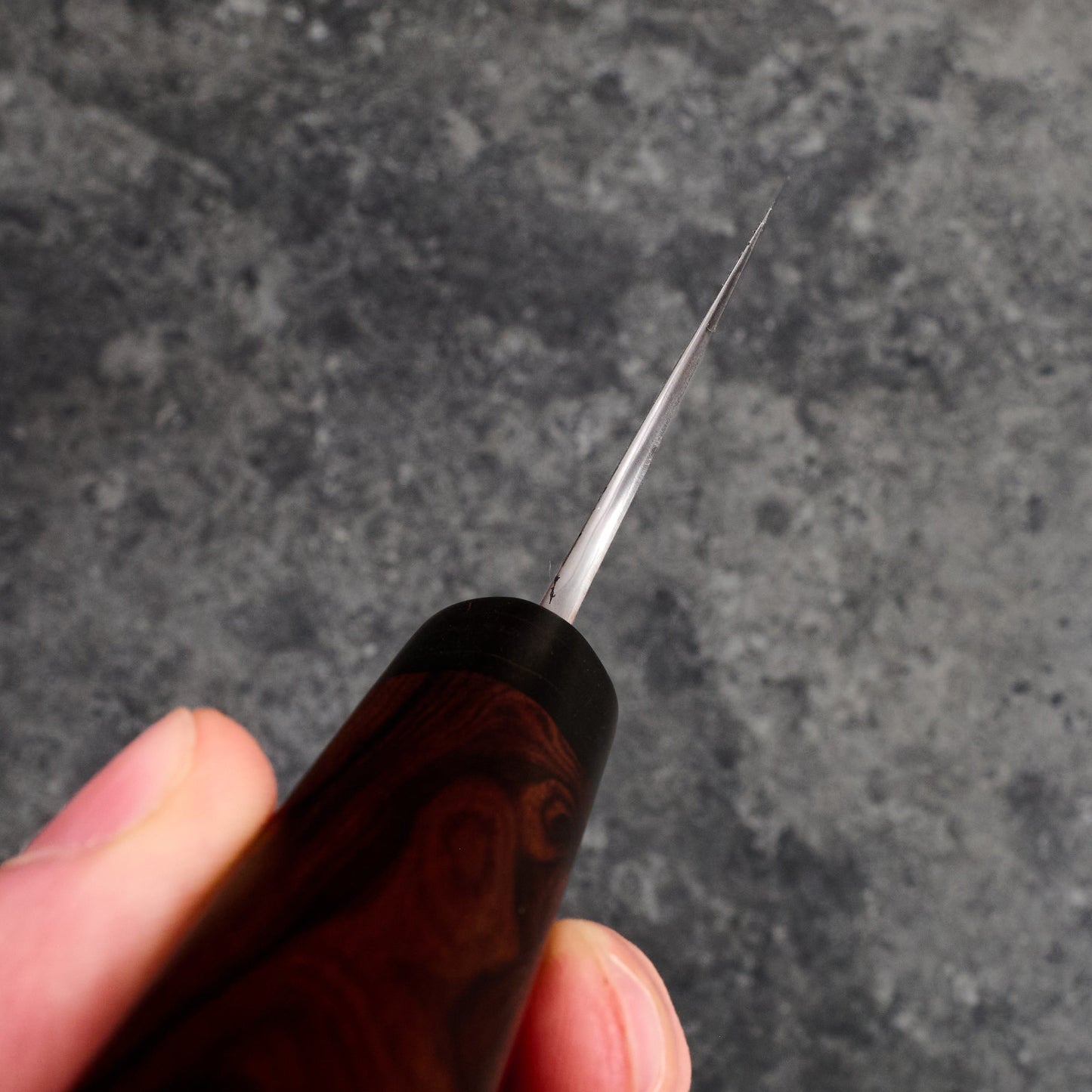 Gyuto 260mm SanMai Stainless Clad CruForge V – handle detail