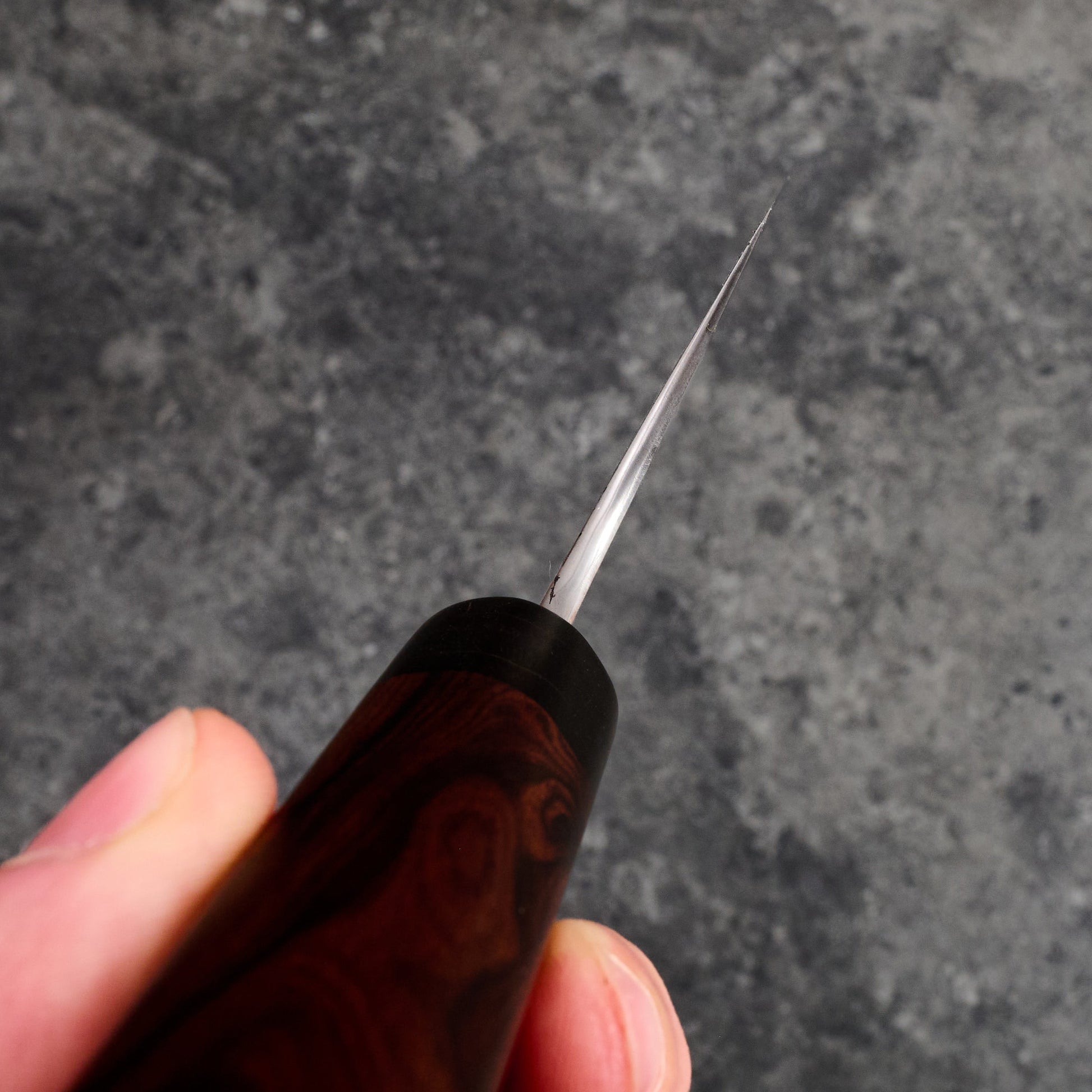 Gyuto 260mm SanMai Stainless Clad CruForge V – handle detail