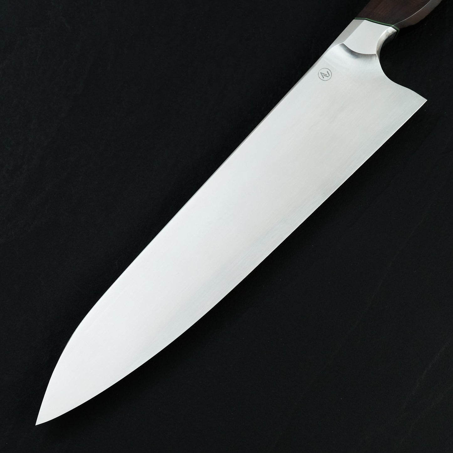 Gyuto 265mm AU Chicago Black Walnut G10 Integral – detail view
