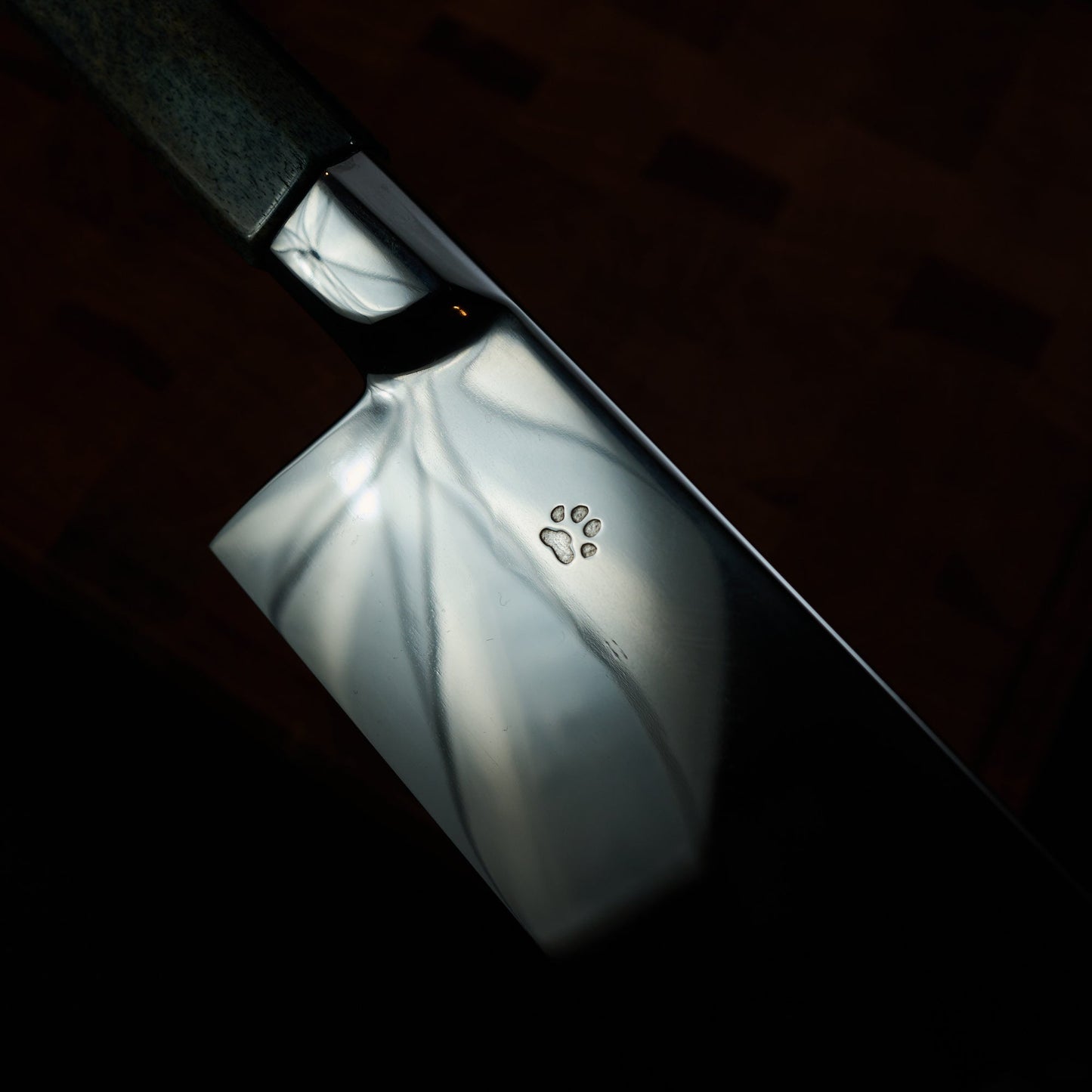 Gyuto 270mm Full Mirror Polish Honyaki C105-W1 Integral Oosik & Ebony – view 6