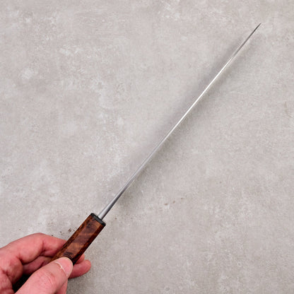 Gyuto 280mm SanMai Wrought, 135Cr3, Ku, Kasumi – handle detail