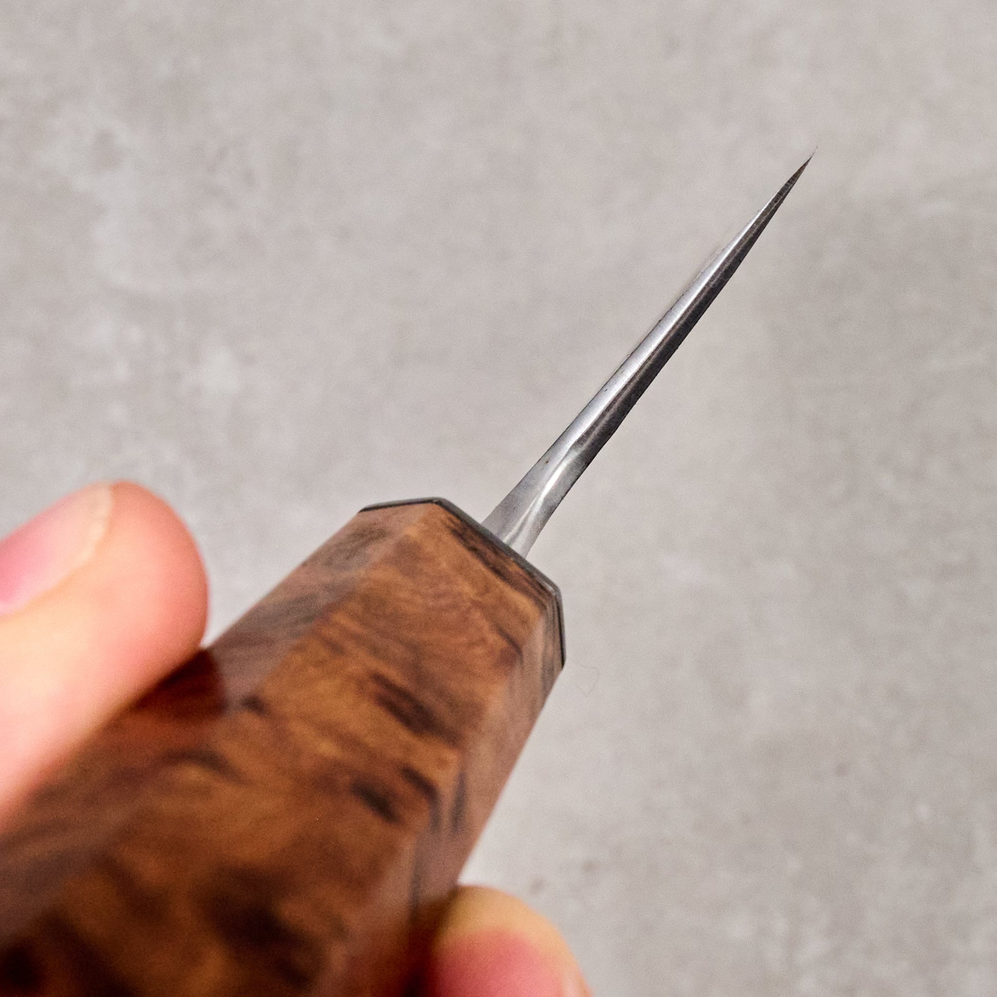 Gyuto 280mm SanMai Wrought, 135Cr3, Ku, Kasumi – side profile
