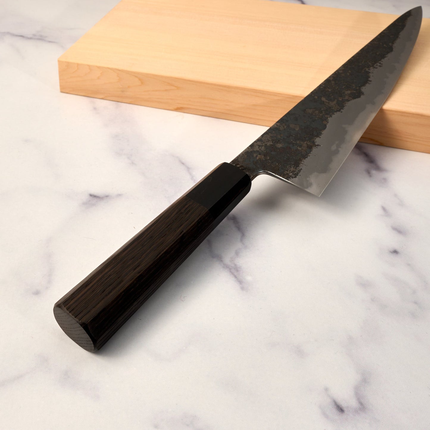 Gyuto 305mm 135Cr3 Iron Clad KU Kasumi – blade close-up