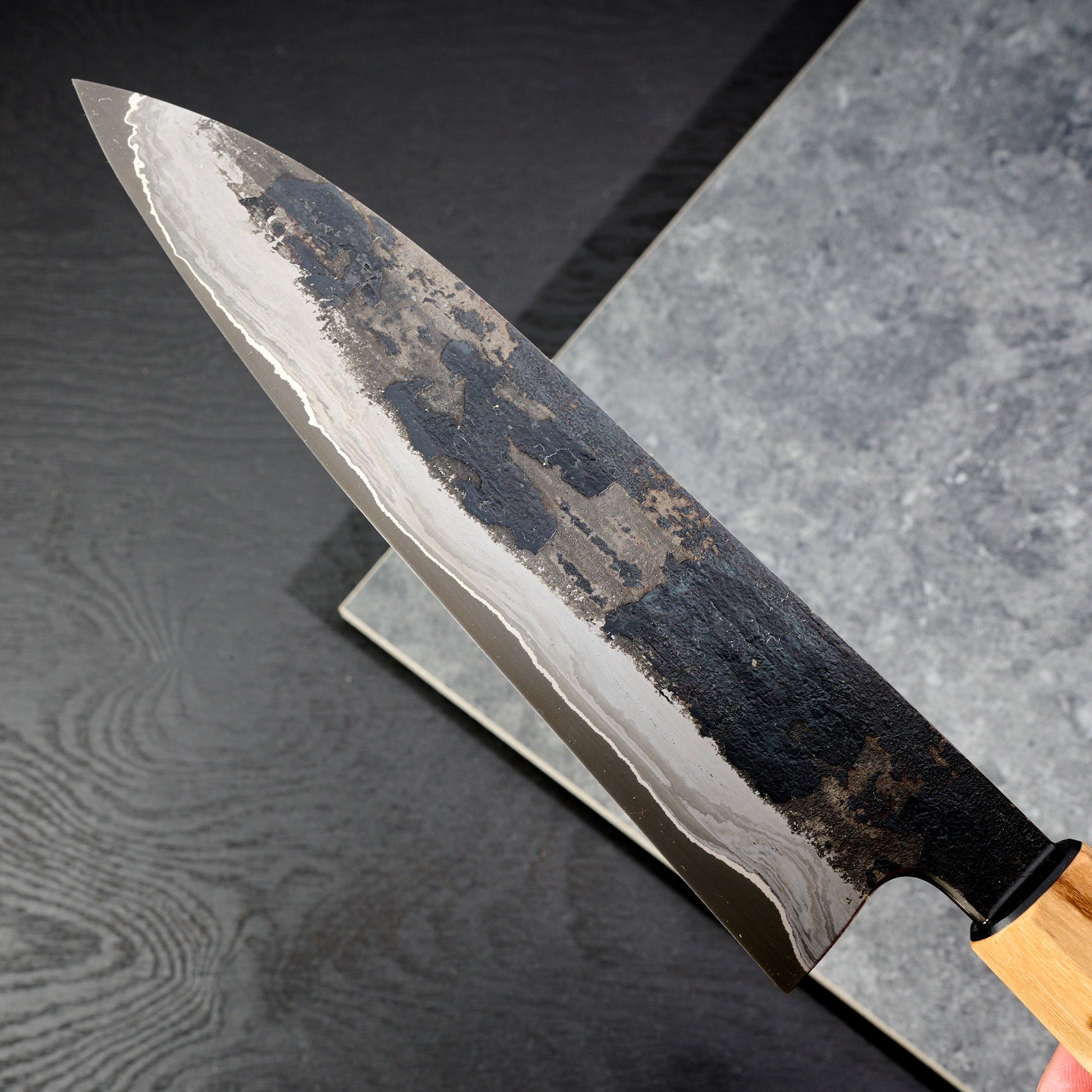 Gyuto 210mm GoMai Wrought Iron, Nickel, 52100 – view 7