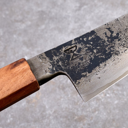 Gyuto 205mm SanMai Apex Ultra Saw Blade & Wagon Wheel Damascus Integral – side profile