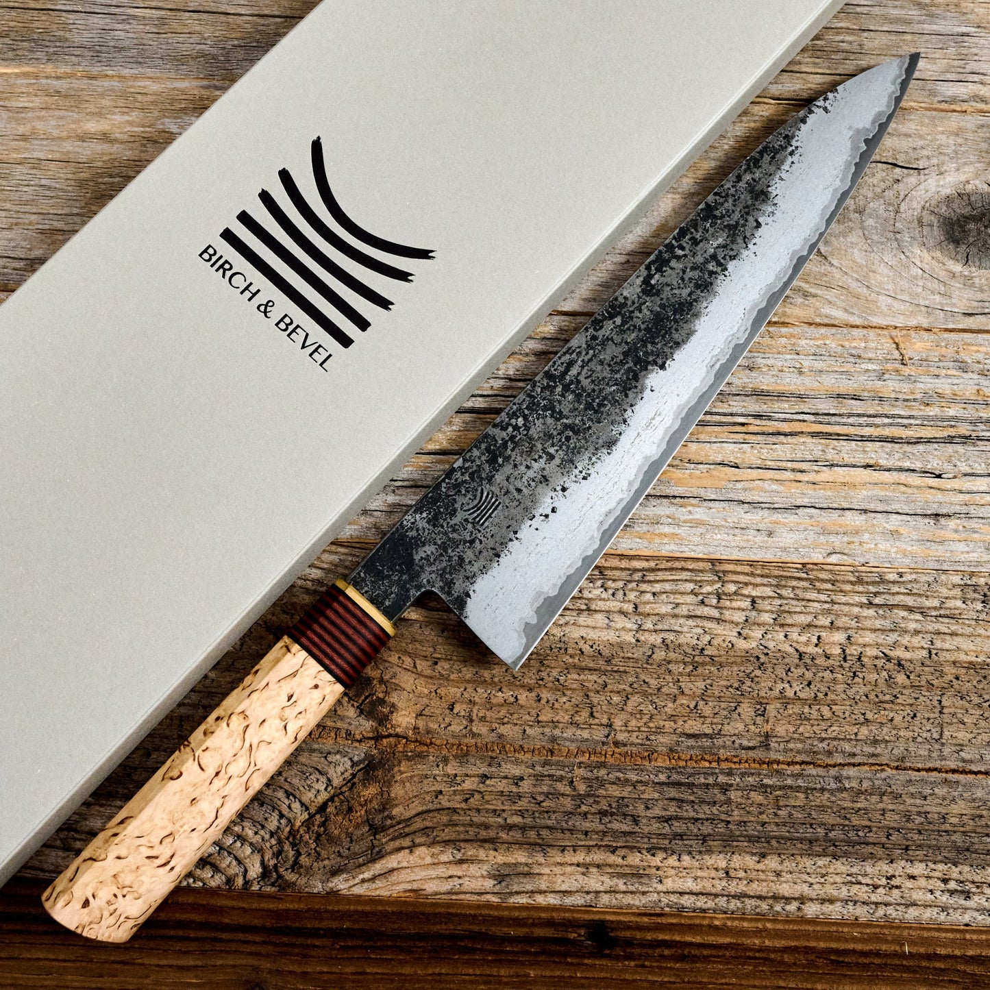 Classic Wrought Gyuto Masur Edition – blade close-up