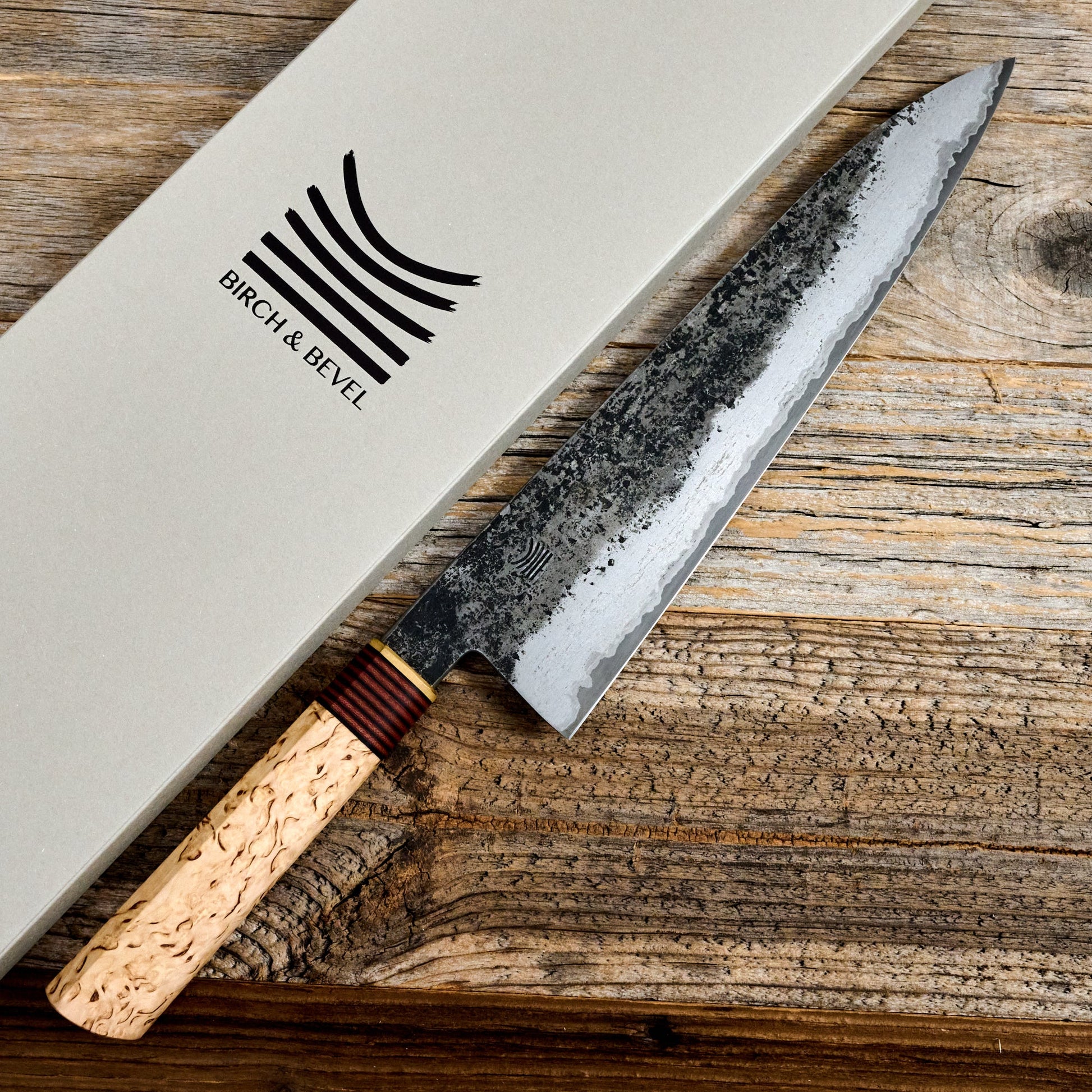 Classic Wrought Gyuto Masur Edition – blade close-up