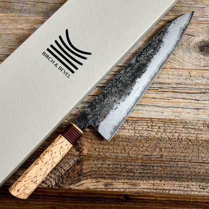 Classic Wrought Gyuto Masur Edition – blade close-up