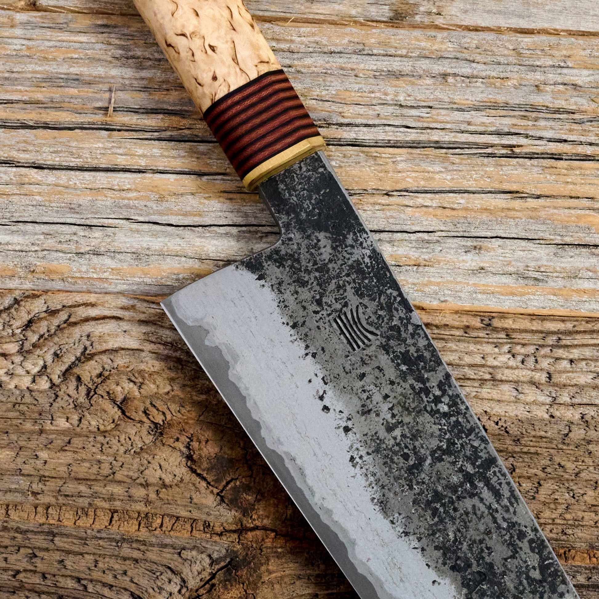Classic Wrought Gyuto Masur Edition – handle detail