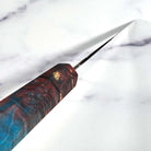 ScheepersBuilt Gyuto 220mm Full Carbon Suminagashi Damascus - Choil