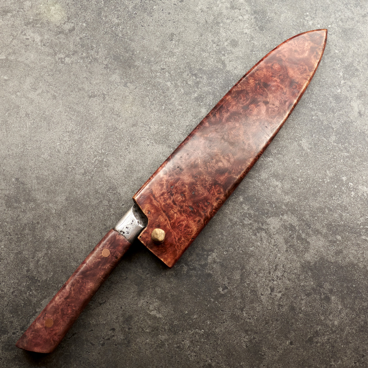 Isasmedjan Gyuto 240mm 26c3 Dammy Clad - Full Tang Integral Handle with Saya - Saya