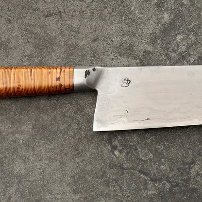 Isasmedjan Gyuto 240mm Full Kasumi Integral Birchbark & Brass - Integral