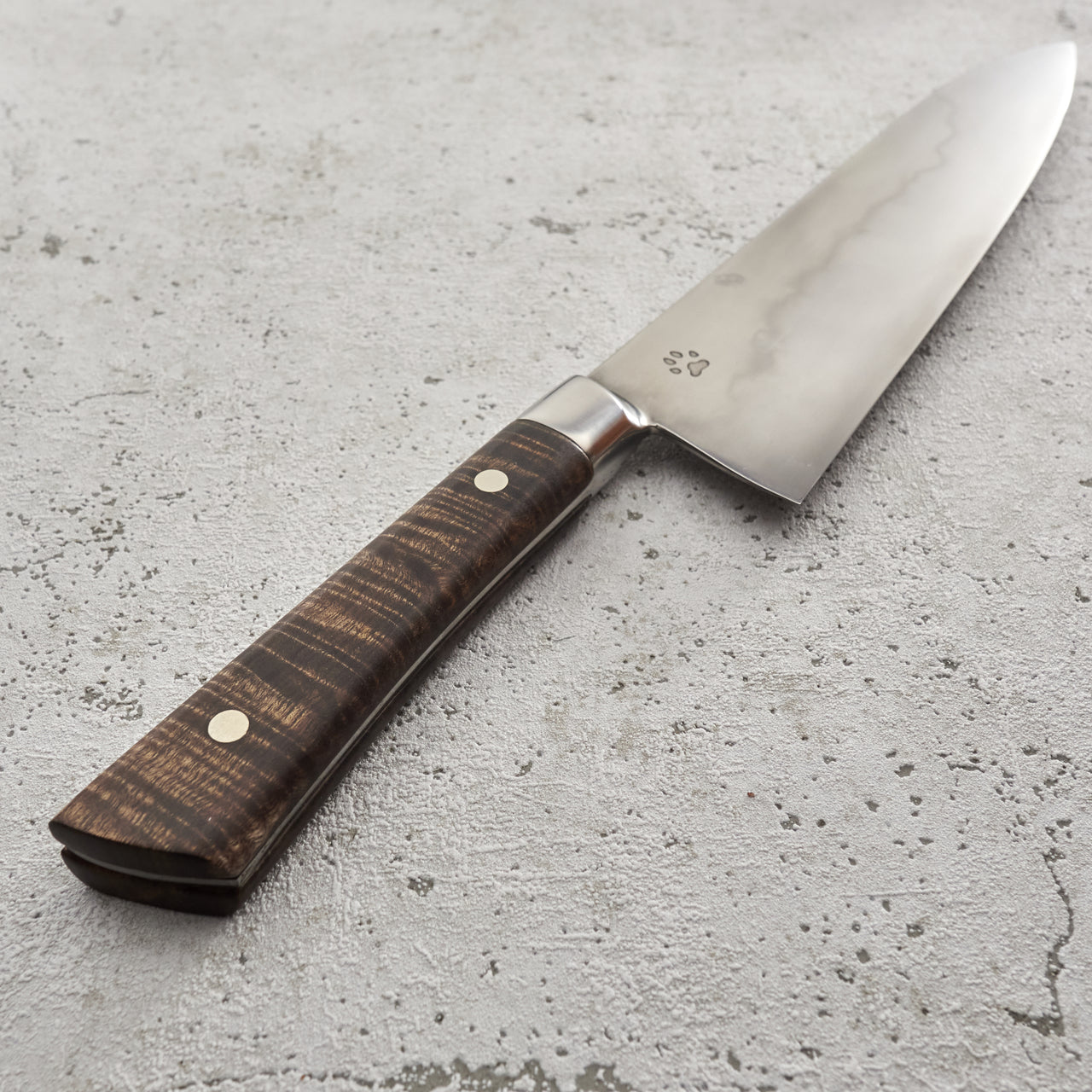 Gyuto 240mm Honyaki with Full Tang Integral Tasmanian Blackwood Handle - Handle