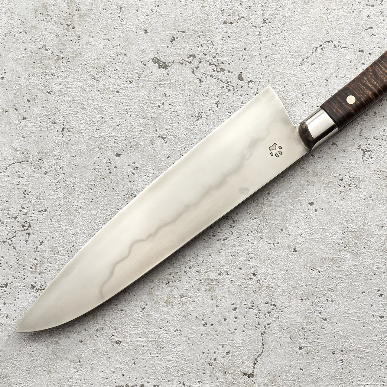 Gyuto 240mm Honyaki with Full Tang Integral Tasmanian Blackwood Handle - Profile
