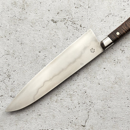 Gyuto 240mm Honyaki with Full Tang Integral Tasmanian Blackwood Handle - Profile