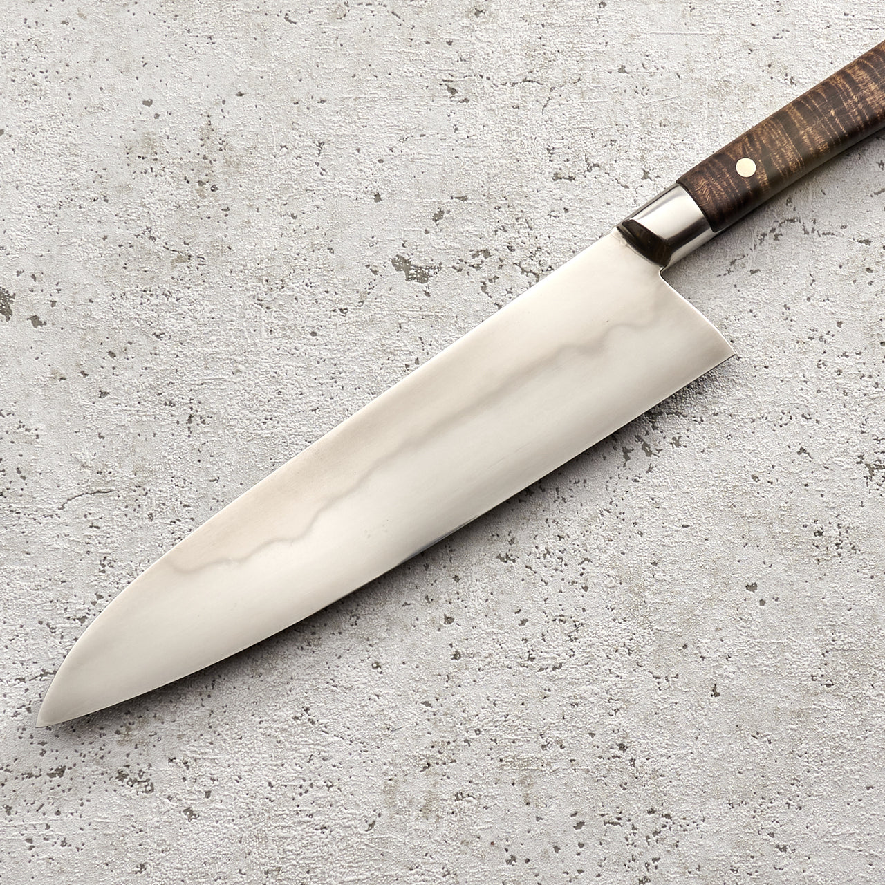 Gyuto 240mm Honyaki with Full Tang Integral Tasmanian Blackwood Handle - Profile