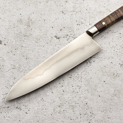 Gyuto 240mm Honyaki with Full Tang Integral Tasmanian Blackwood Handle - Profile