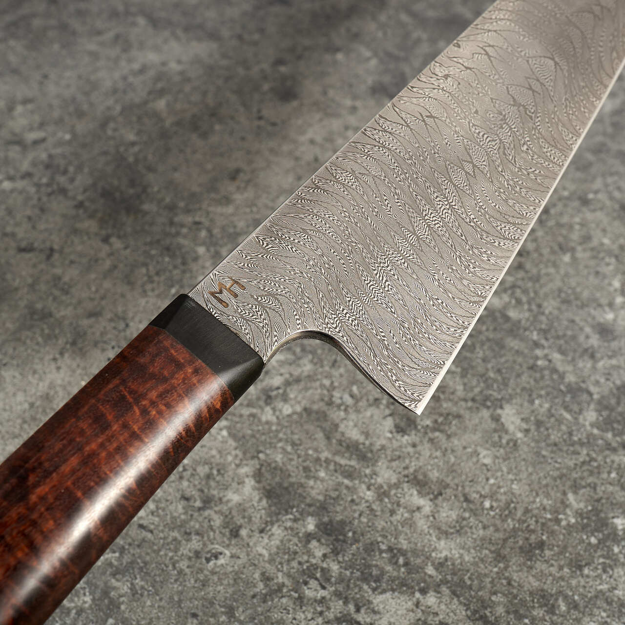 Martin Huber Gyuto 240mm & Petty 100mm "X" Mosaic Damascus Set - Damascus