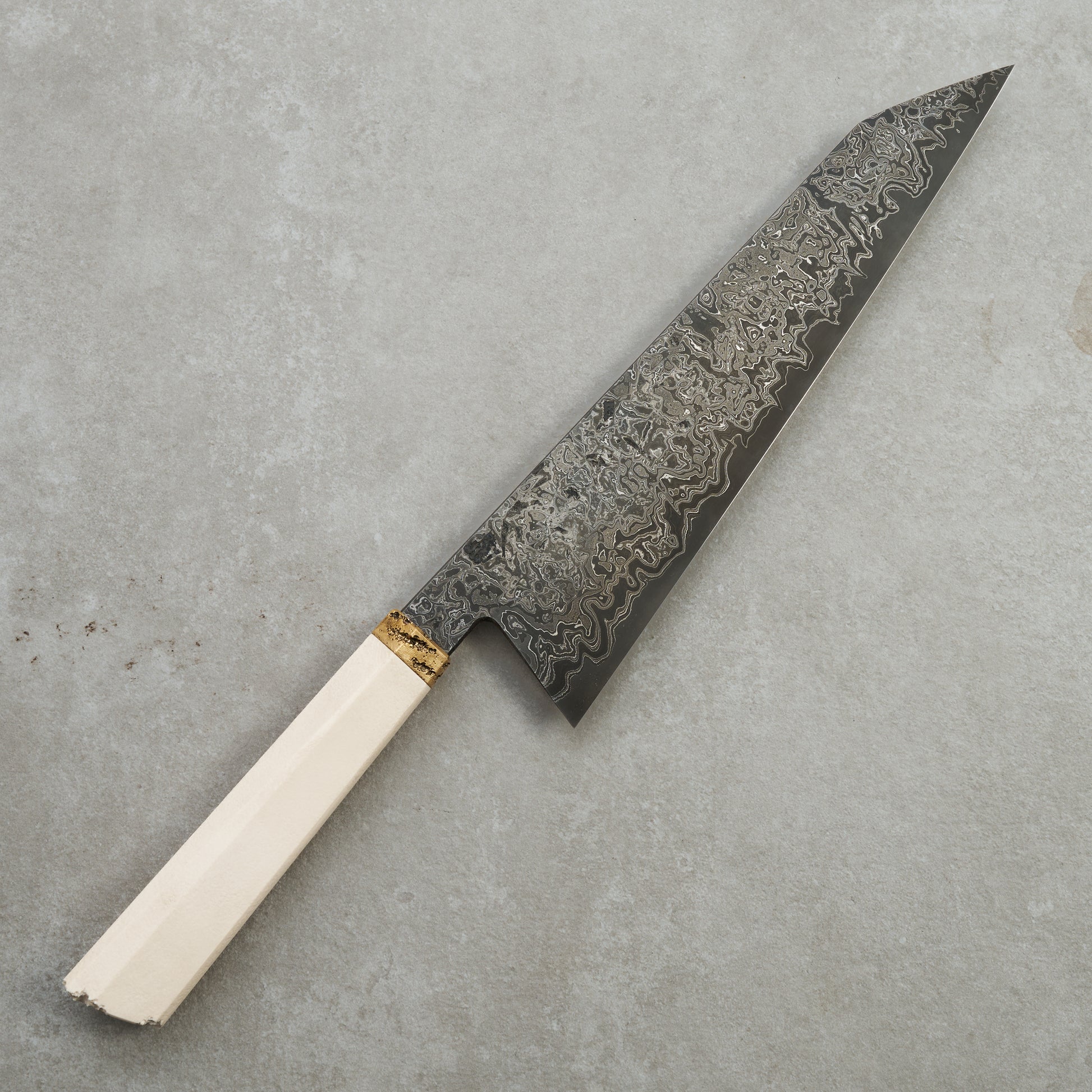Gyuto 250mm Damascus Clad Apex Ultra Ivory Juma & Brass
