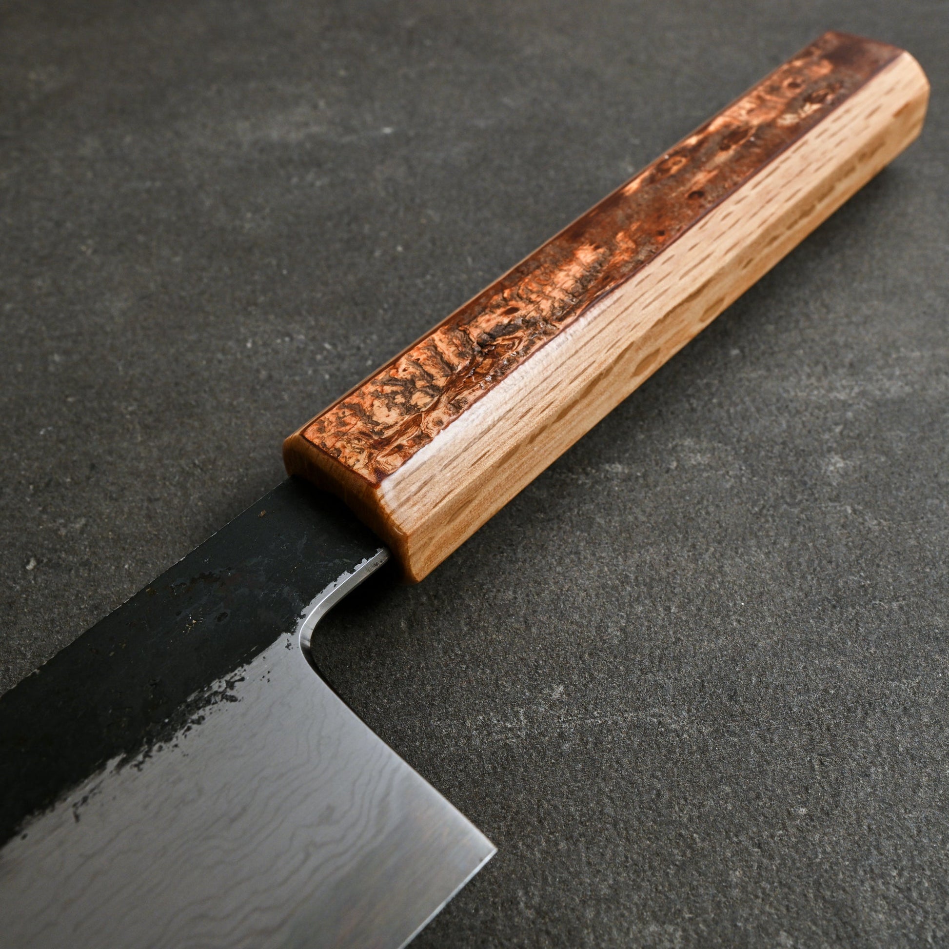 Bunka 180mm B1D Aogami #1 Damascus Clad Cherry & Oak – view 6