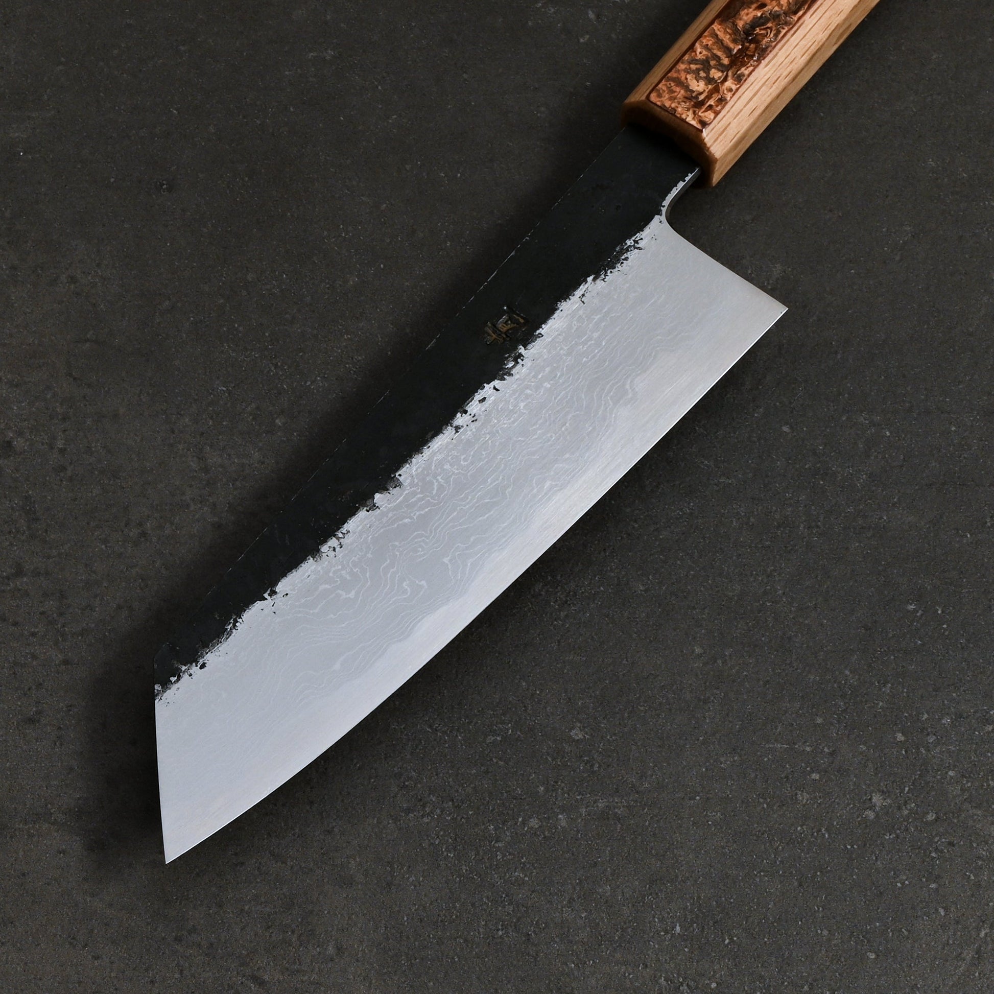 Bunka 180mm B1D Aogami #1 Damascus Clad Cherry & Oak – view 7