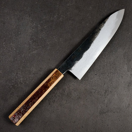 Gyuto 210mm B1D Aogami #1 Damascus Clad Cherry & Oak