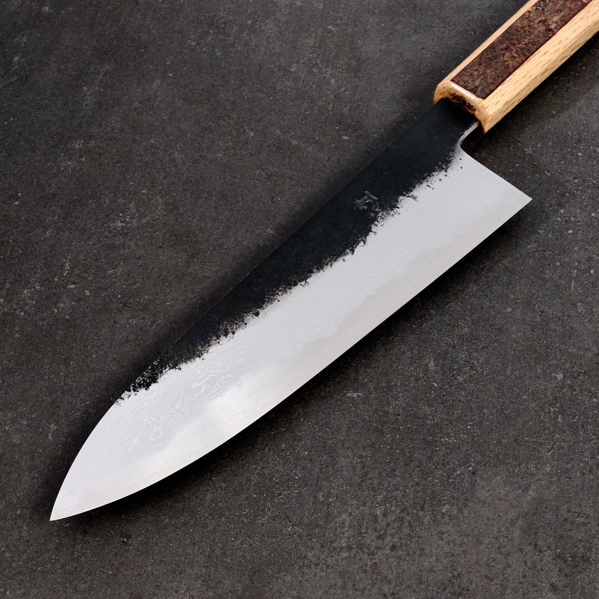 Gyuto 210mm B1D Aogami #1 Damascus Clad Cherry & Oak – view 7