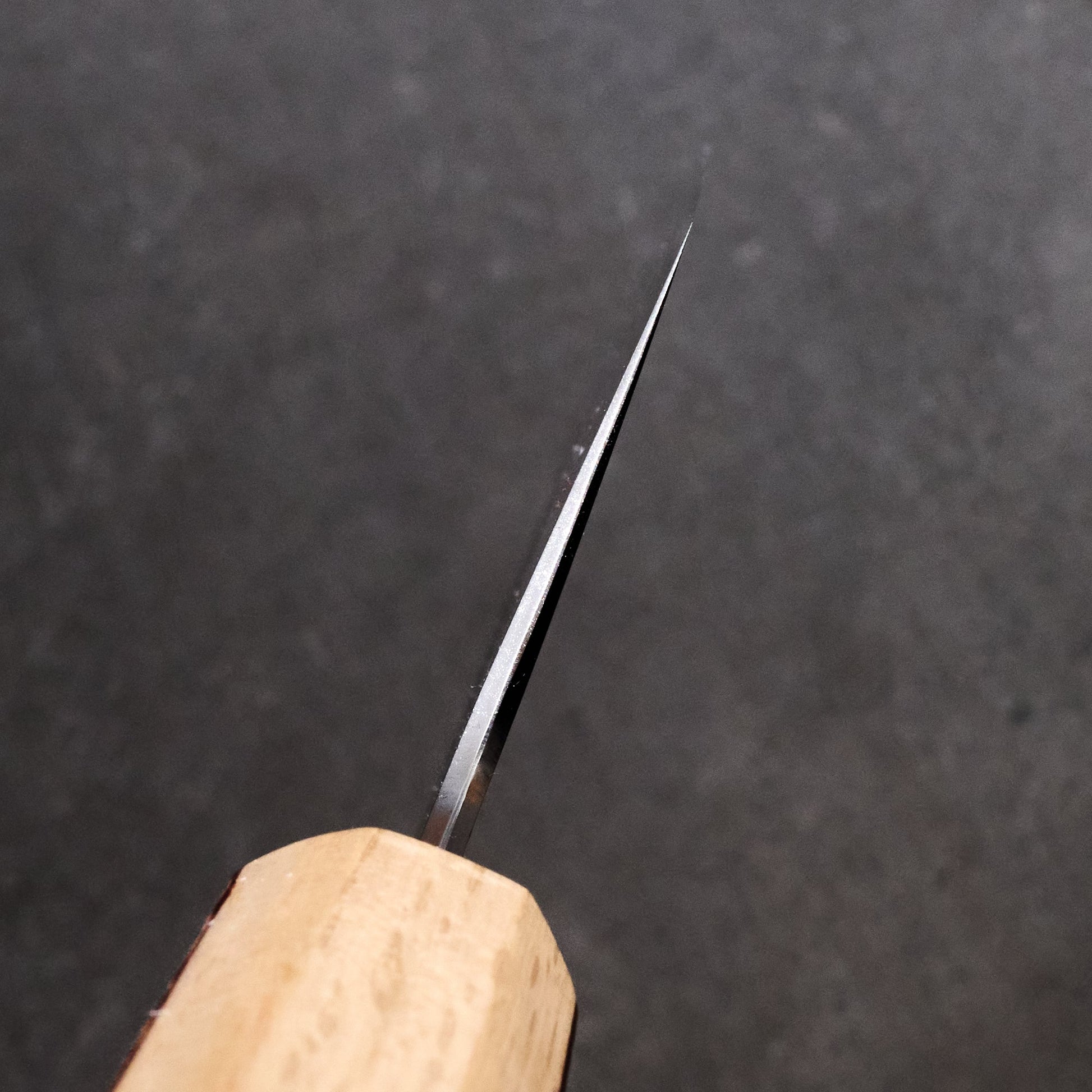 Gyuto 210mm B1D Aogami #1 Damascus Clad Cherry & Oak – side profile