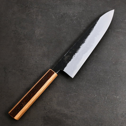 Gyuto 240mm B1D Aogami #1 Damascus Clad Cherry & Oak