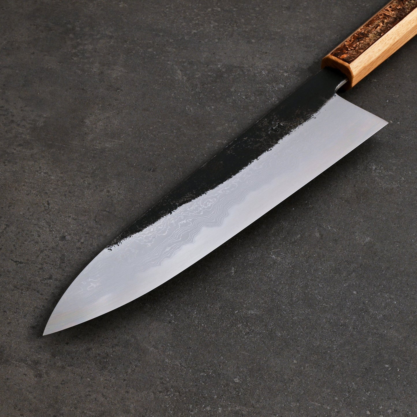 Gyuto 240mm B1D Aogami #1 Damascus Clad Cherry & Oak – view 7
