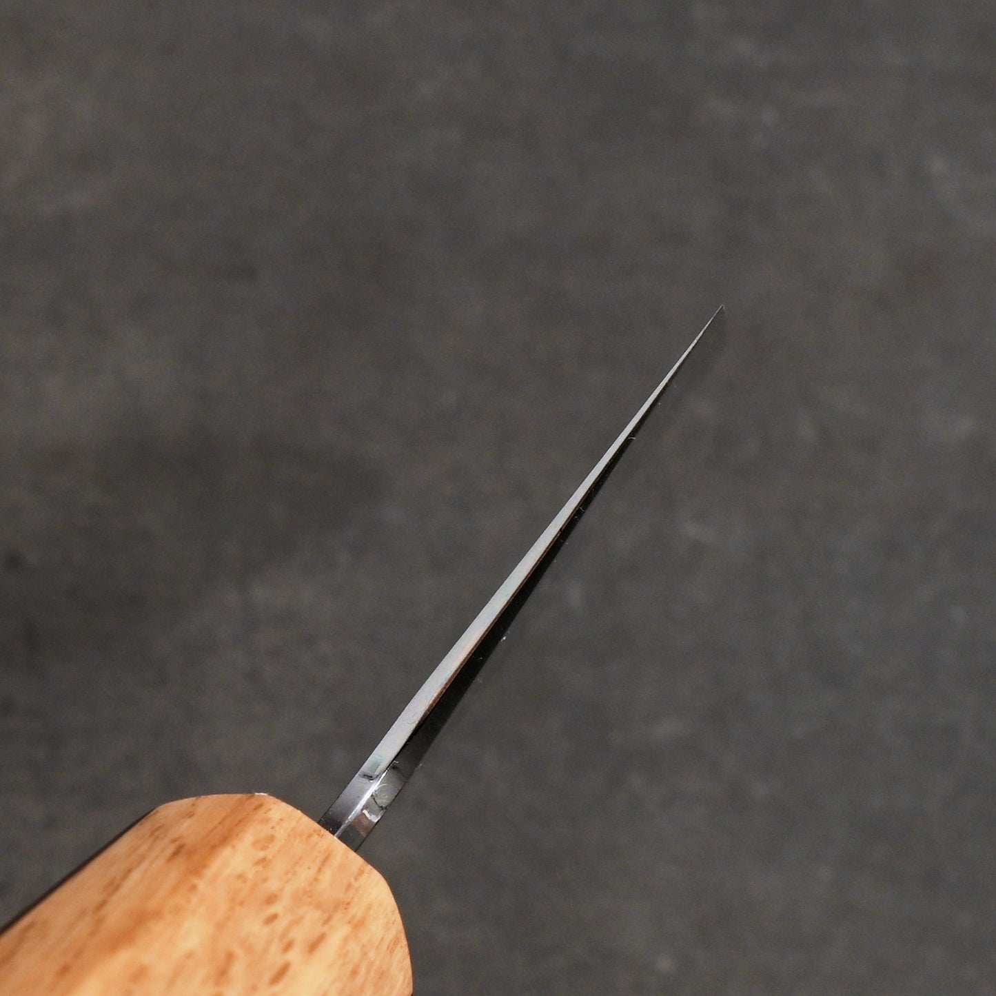 Gyuto 240mm B1D Aogami #1 Damascus Clad Cherry & Oak – side profile