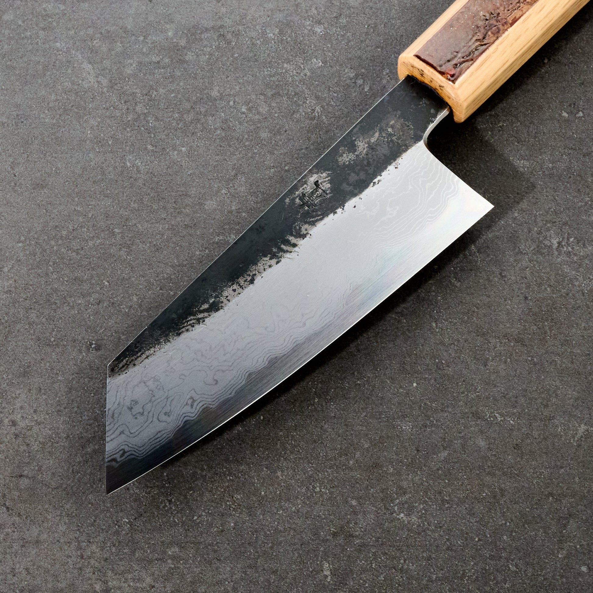 KoBunka 135mm B1D Aogami #1 Damascus Clad Cherry & Oak – view 7