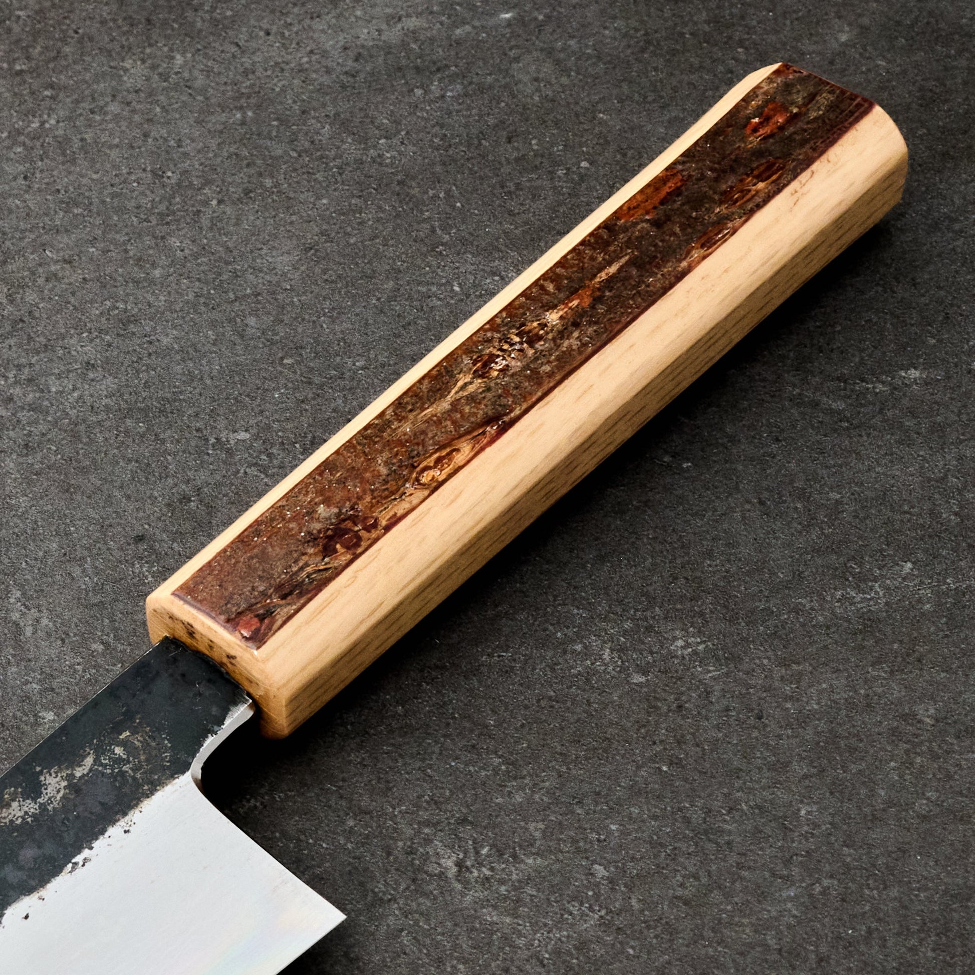 KoBunka 135mm B1D Aogami #1 Damascus Clad Cherry & Oak – view 6