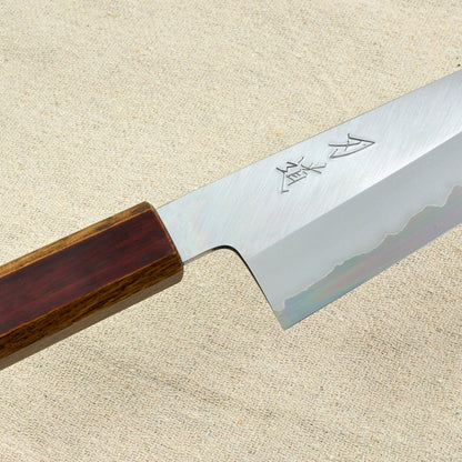 Gyuto 210mm Junpaku Shirogami #1 – blade close-up