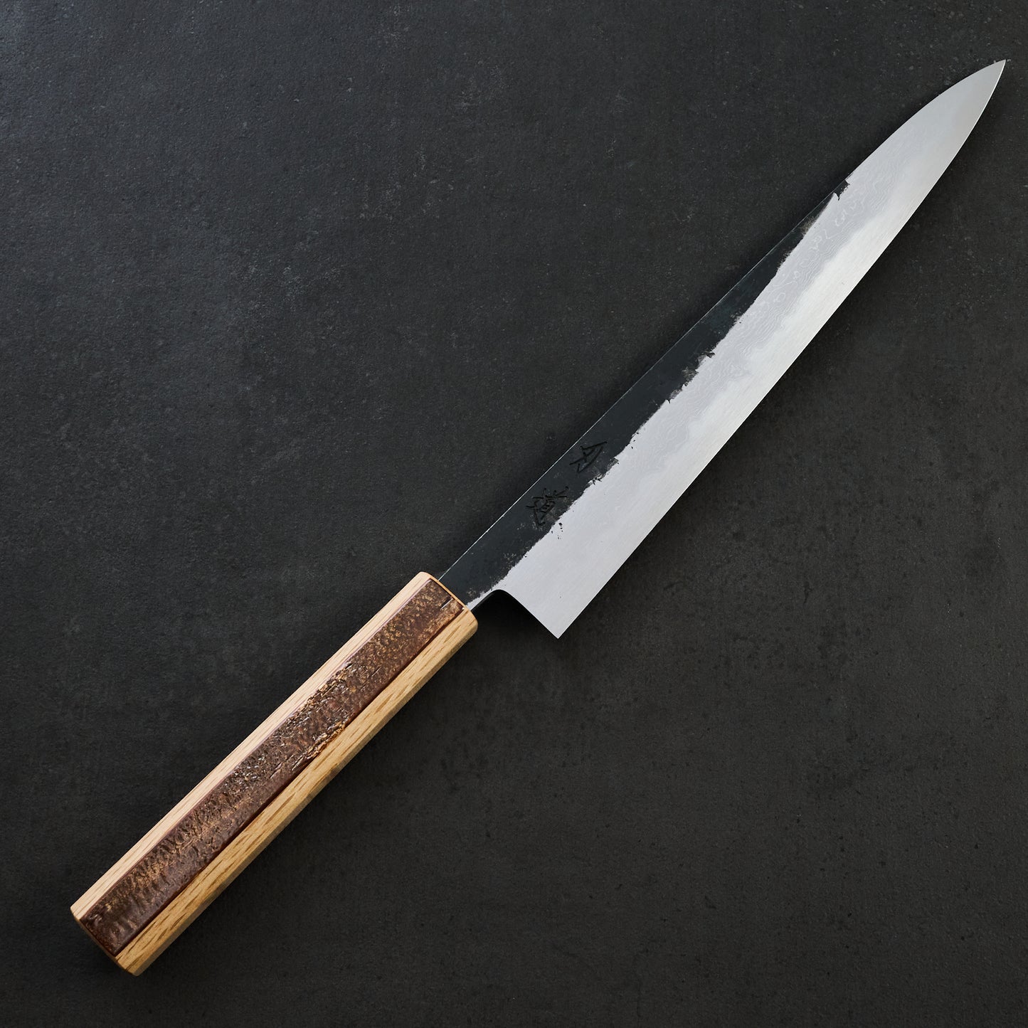 Sujihiki 270mm B1D Aogami #1 Damascus Clad Cherry & Oak