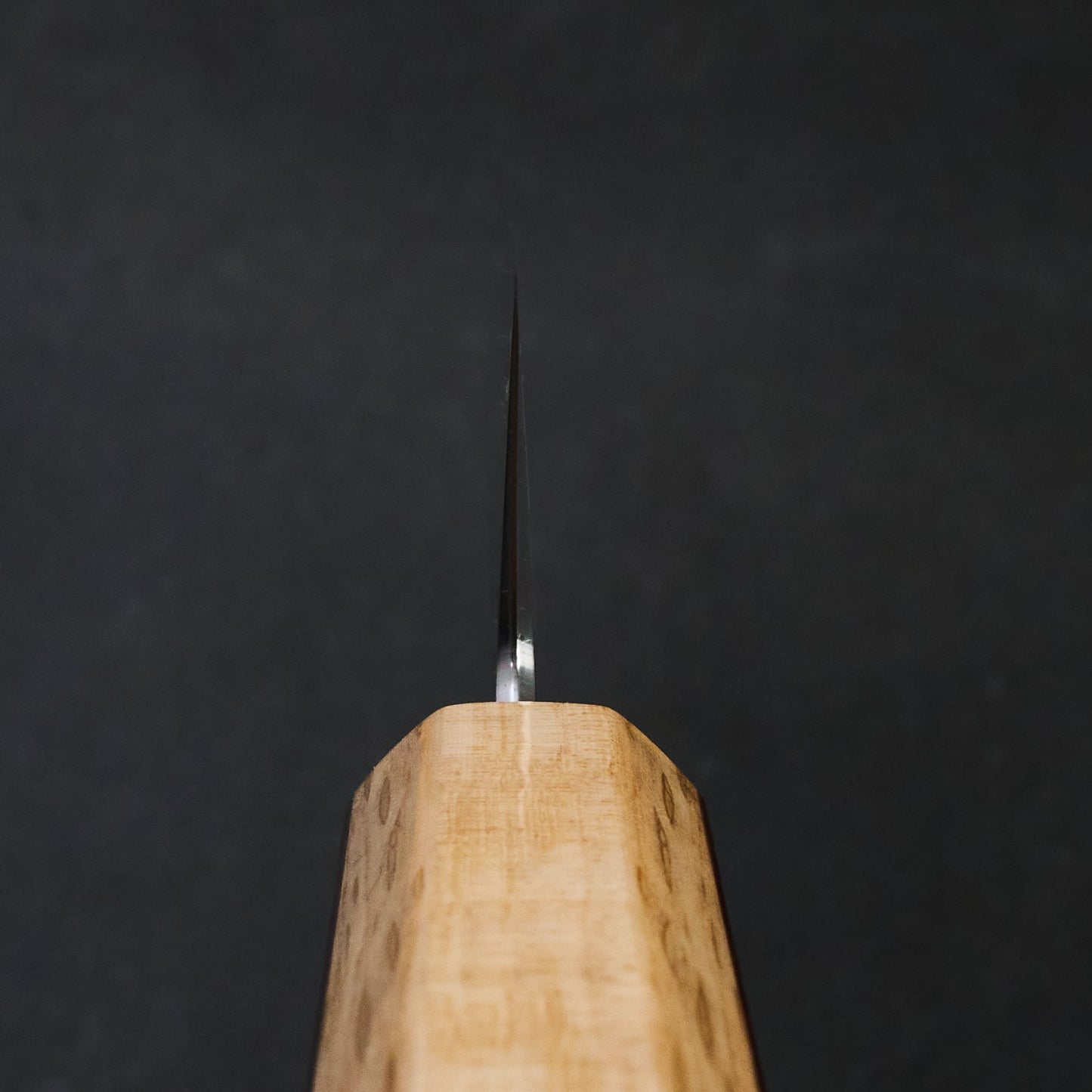 Sujihiki 270mm B1D Aogami #1 Damascus Clad Cherry & Oak – blade close-up