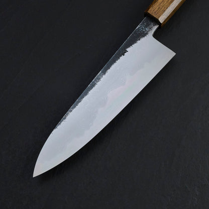 Gyuto 210mm B1D Aogami #1 Damascus Clad Black Oak – detail view