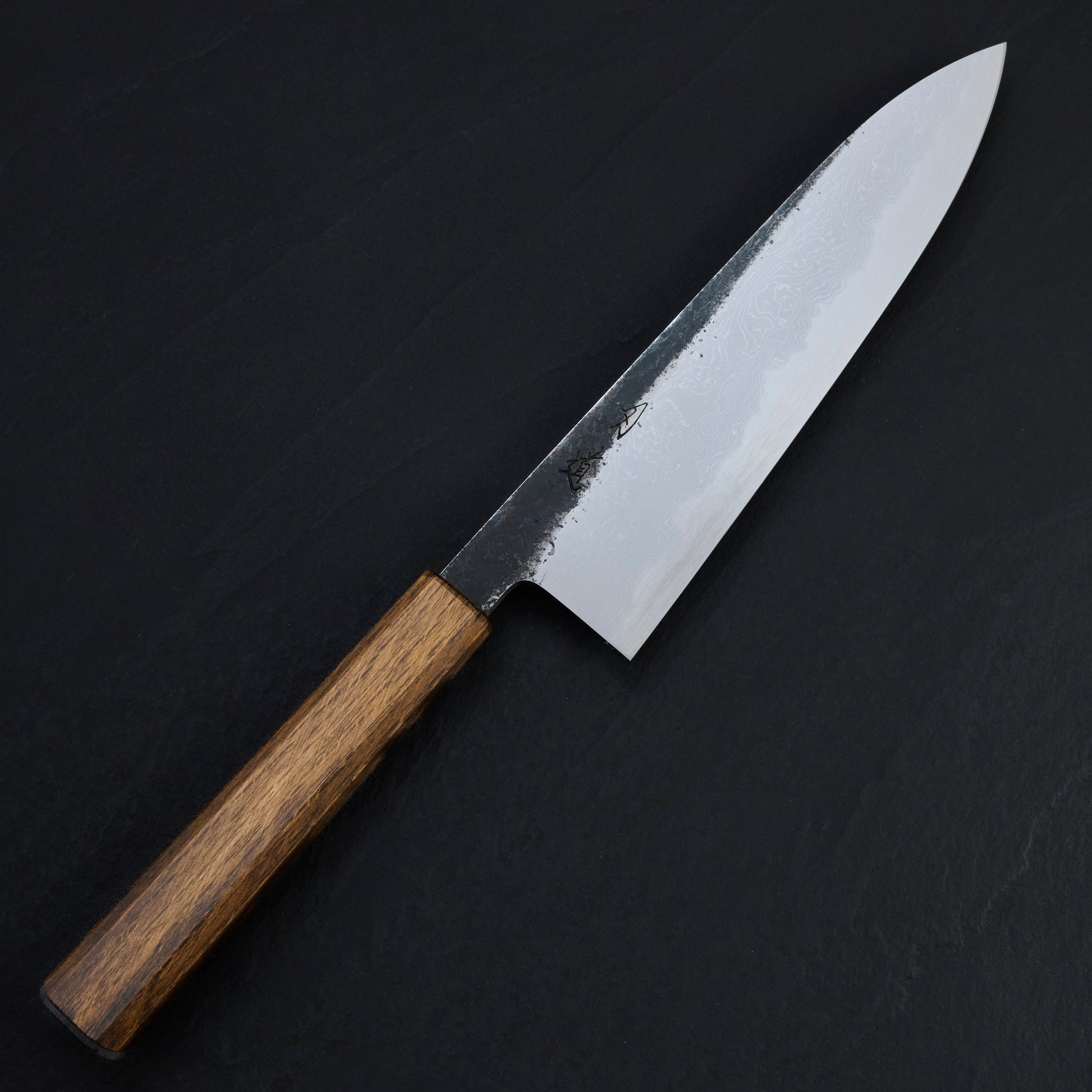 Gyuto 240mm B1D Aogami #1 Damascus Clad Black Oak