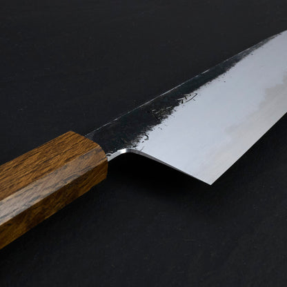 Gyuto 240mm B1D Aogami #1 Damascus Clad Black Oak – handle detail